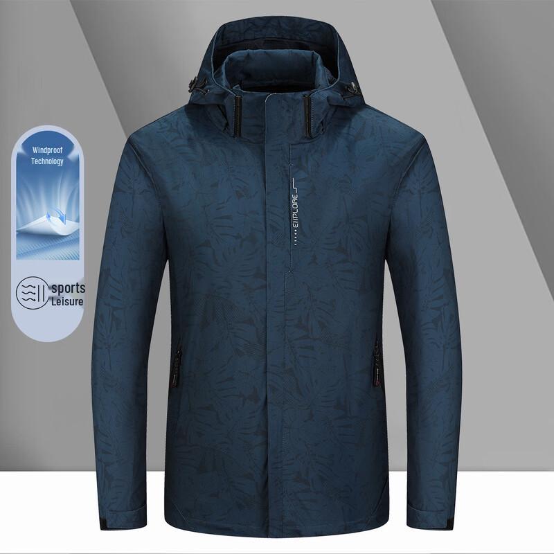 Pierre Cardin Men s Detachable Hood Windproof Casual Jacket 5XL