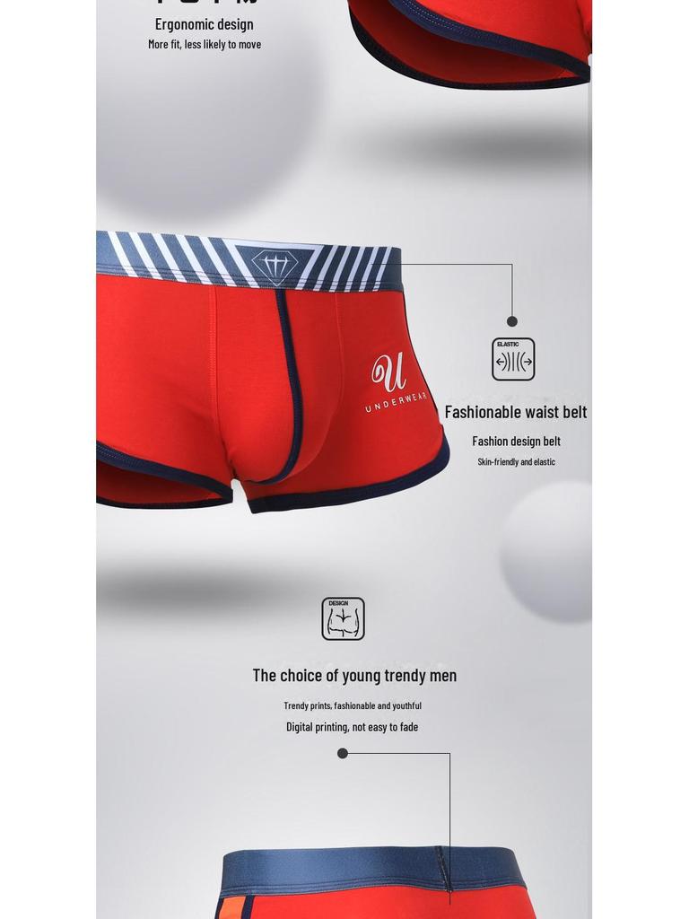 Men's Pure Cotton Boxer Briefs - Trendy, Comfortable, Breathable, Lightweight Summer Shorts