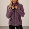 Women's Double Sided Zip Up Cardigan Sweatshirt Jacket