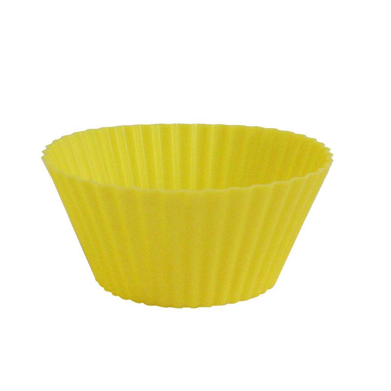 12pcs Round High Temperature Resistant Silicone Small Cake Cup Mold High Temperature Resistant Kitchen Baking Accessories