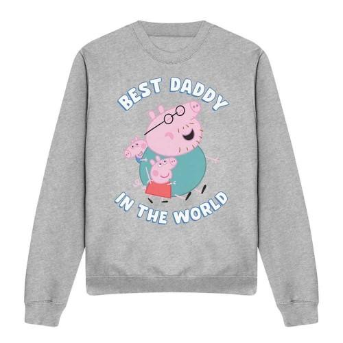 Peppa Pig Unisex Adult Best Daddy In The World Heather Sweatshirt