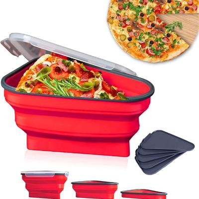 Foldable Pizza Box, Food Grade Silicone, Reusable, Triangle Pizza