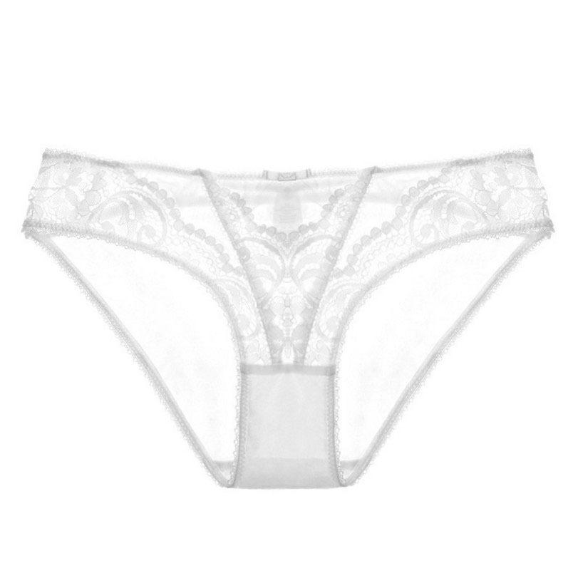 Popular sexy lace women's underwear red ultra-thin see-through low-rise briefs pure cotton crotch bottoms