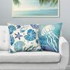 Blue Ocean Pillowcase With Turtle Shell And Scallopssuitable For Sofa Car Bedroom Decorative Cushion Cover Pillow Cover