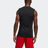 Adidas Solid Training Sports Tank Top Men Tops Black FL4317