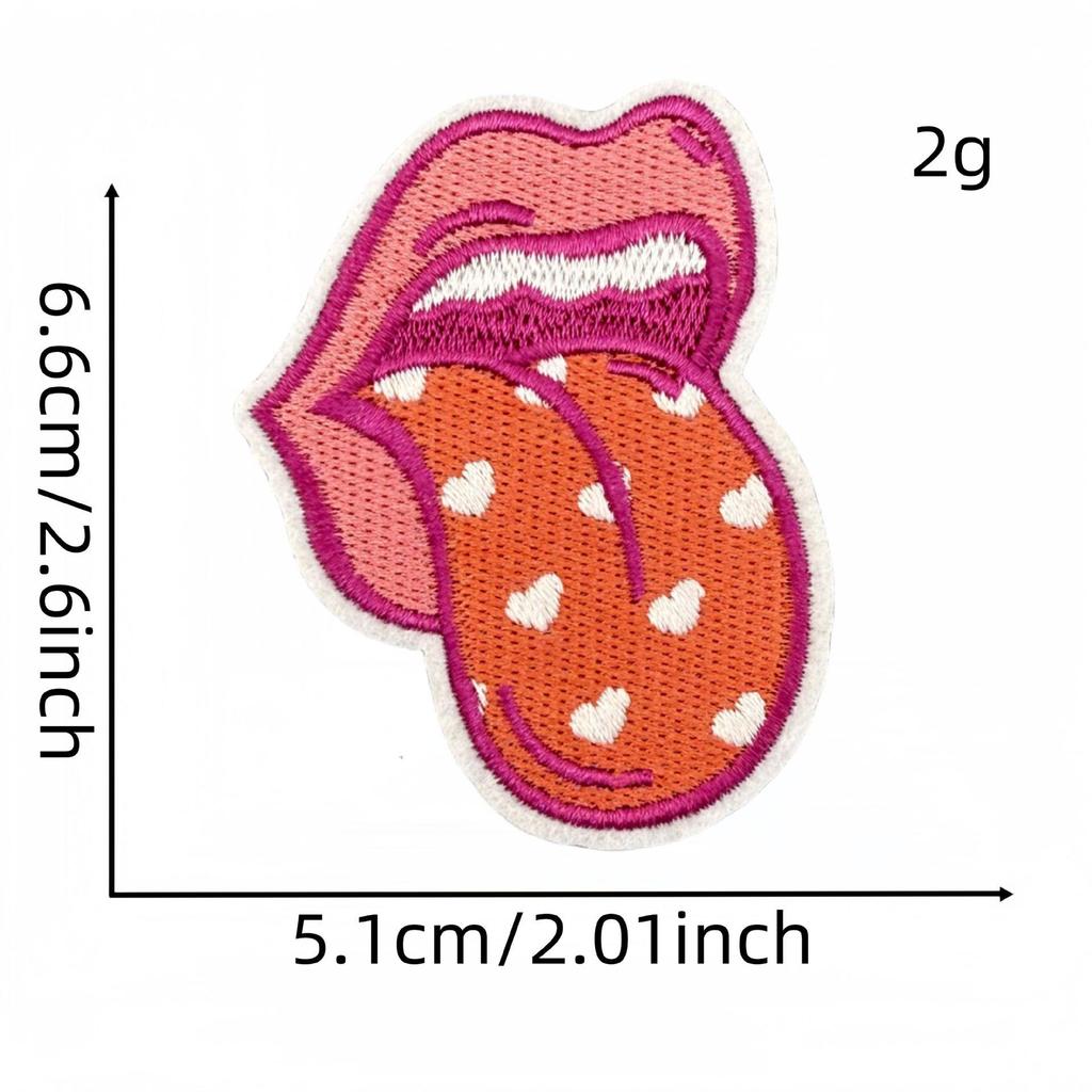 Cartoon Pink Series Embroidered Patch Bowknot Flower Applique Clothing Accessories with Hot Melt Adhesive