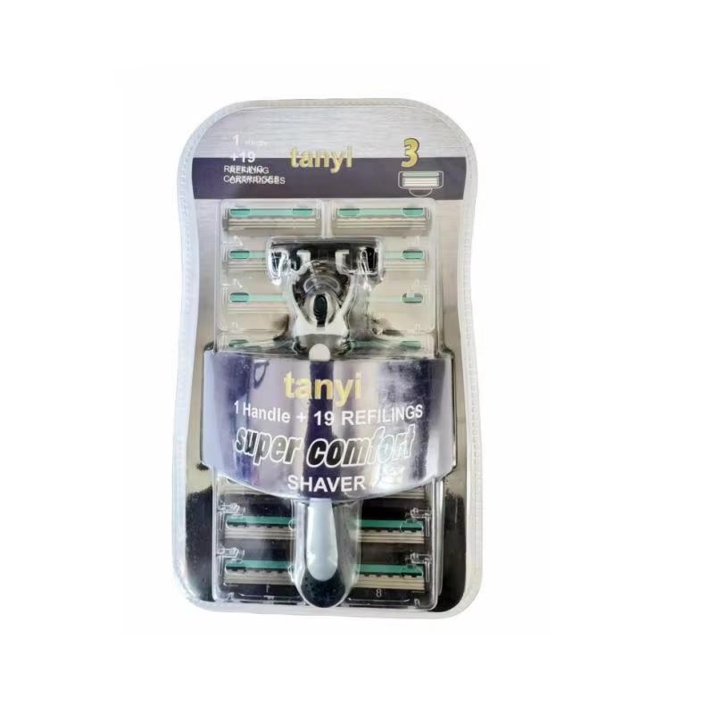 Barbermaskin Splitter nytt design barberhøvel for menn Barbering trelags barbermaskin Gjenbrukbar barberhøvel importert blad med flere verktøyhoder Bytt ut
