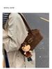 Women's Luxury Suede Shoulder Bag - Retro Matte Design, French-Inspired Baguette for Autumn/Winter