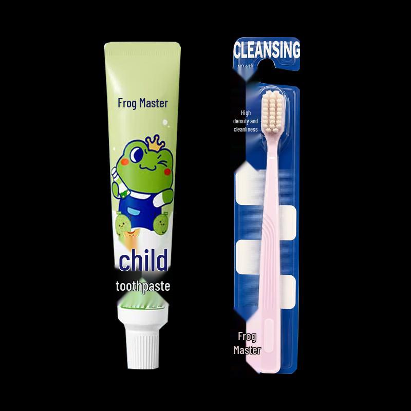 Frog Prince Cantaloupe Kids Toothpaste & Toothbrush Set