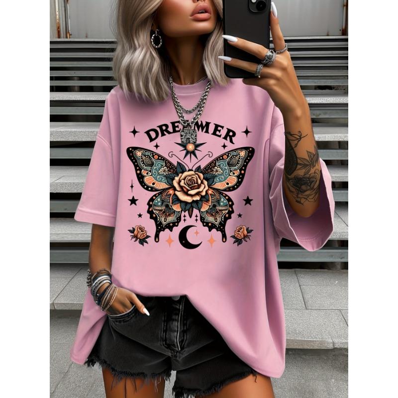 Oversized Women Tshirt Summer Fashion  Drawn Printed Casual Short Sleeve Top Pullover Comfortable Plus Size Tee Trendy Outfit