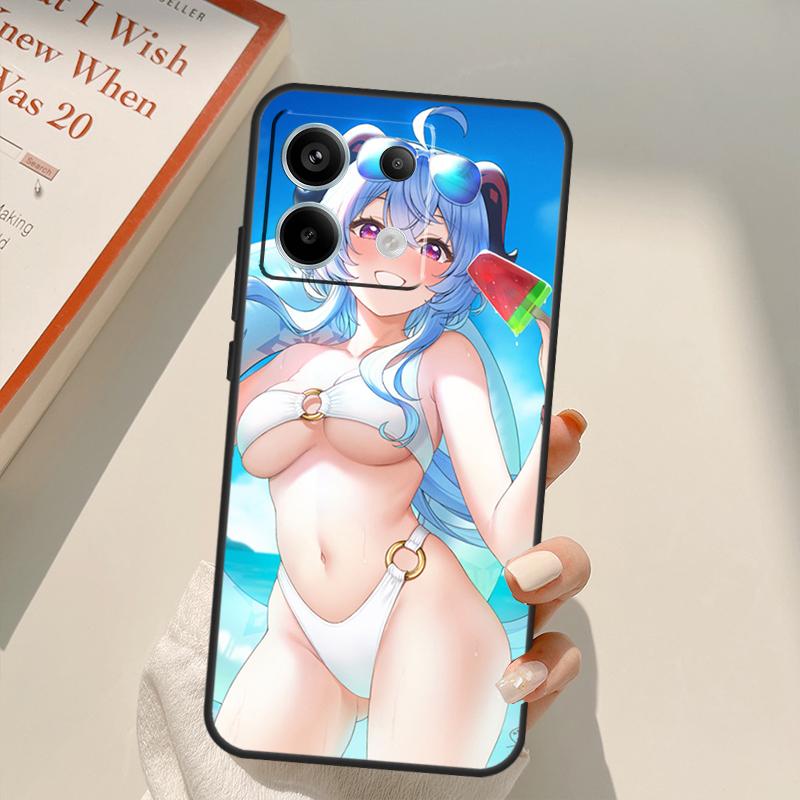 Genshin Impact Sexy Cute Girl Funda For Xiaomi Redmi Note 13 14 9 10 12 11 15 Pro Plus Case For Redmi 15 C 12C 13C 14C 10C