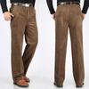 Men's Thick Corduroy Casual Pants Men's Corduroy High Waist Loose Thick Trousers