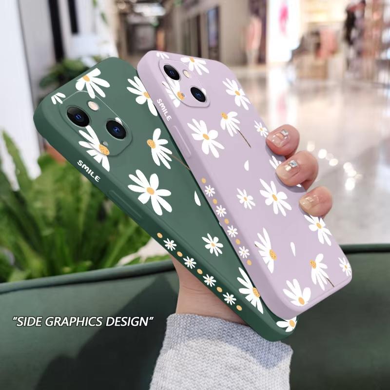 Plain Daisies Phone Case For iPhone 17 Air 16e 15 14 13 12 11 Pro Max Plus Mini Shockproof Cover
