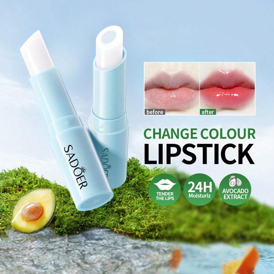 1PC Avocado Change Colour Lipstick,Prevent Moisture Loss,Moisturize For Long Time,Lock In Lips Moist
