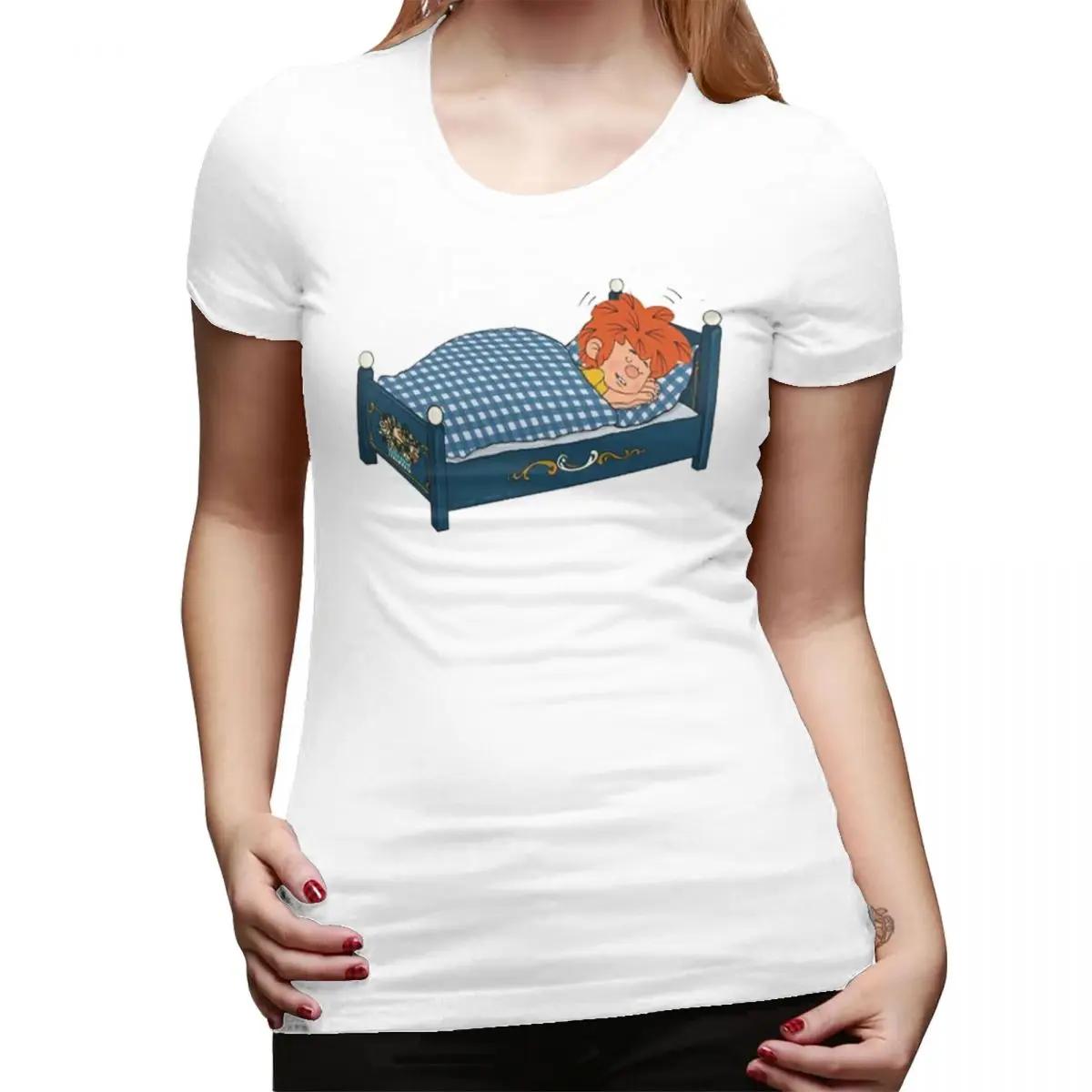 

Pumuckl Schlaft Auf Seinem Bett TShirt for Women Round Neck Streetwear T Shirts Womens Tees Short Summer Clothes Tops S