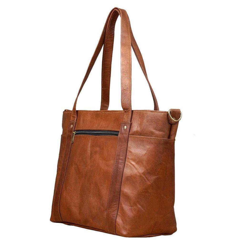 Dámská Vintage kožená kabelka na laptop přes rameno Crossbody Messenger pro volný čas