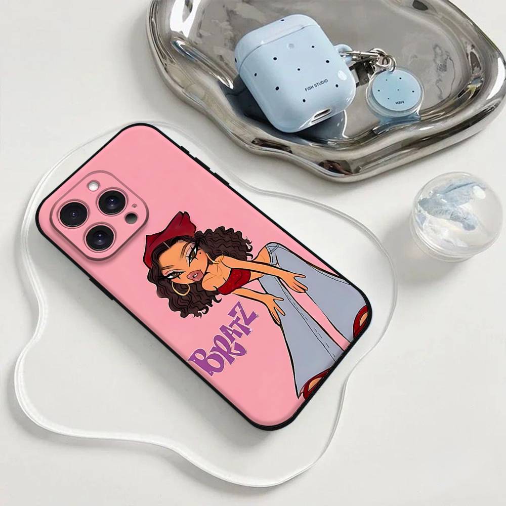 Fashion B-Bratz D-Doll Phone Case Phone Case For Iphone 17 16 15 11 13 14 Pro Max X Xr Xs Max 12mini Black Shell Cover Case