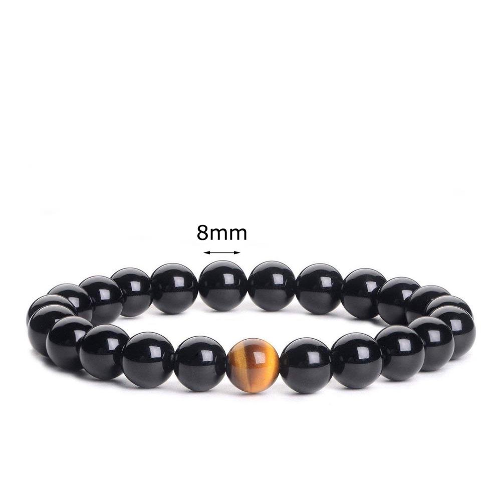 Chakra Beaded Bracelet Men 8mm 12mm Natural Stone Lava Rock Tiger Eye Onyx Matte Howlite Healing Beads Charm Yoga Women Jewelry