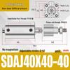 Adjustable Stroke Pneumatic Thin Cylinder - Piston Rod Sizes: 16/20/25/32/40/63