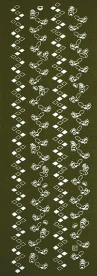 

Dyeing Anbo Hand Towel Mountain Path Authentic Dyed Cotton Tokuoka Made in Japan 35cm x 100cm Tanuki Green 100% зелёный