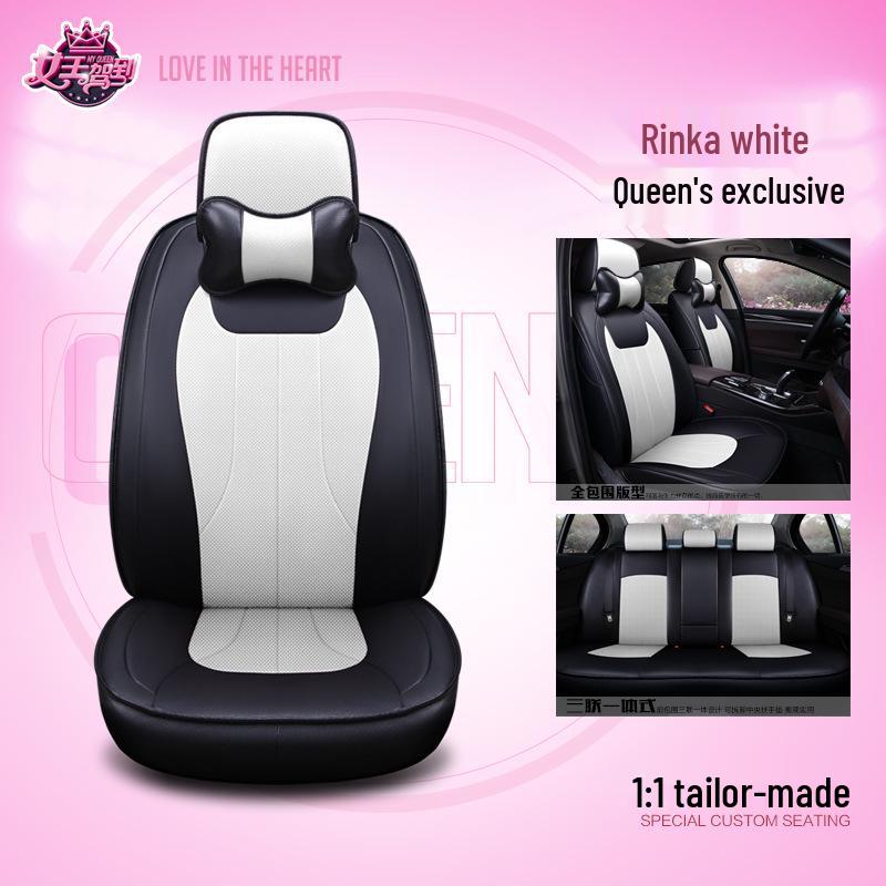 Universal Full Leather 3D Surround Car Seat Cushion - All-Season Protection