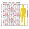 Elegant Pink Pig Print Shower Curtain Set For Bathroom Decor With Hooks Waterproof Fabric In White Pastel Colors
