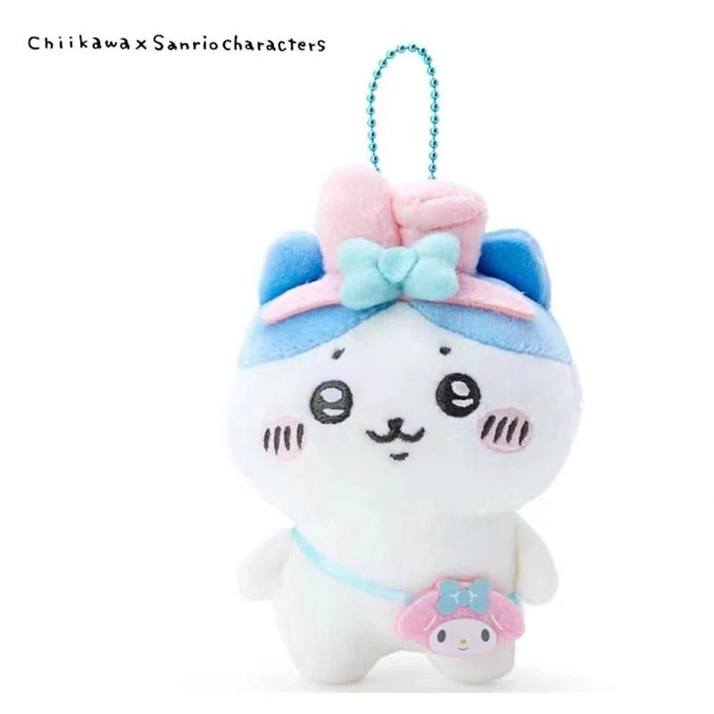 Self-deprecating Bear Chiikawa SanrioS Jiikawa Plush Toy Co-branded Doll Pendant Cute Jiyi Xiaohachi Usaki Bedroom Ornaments