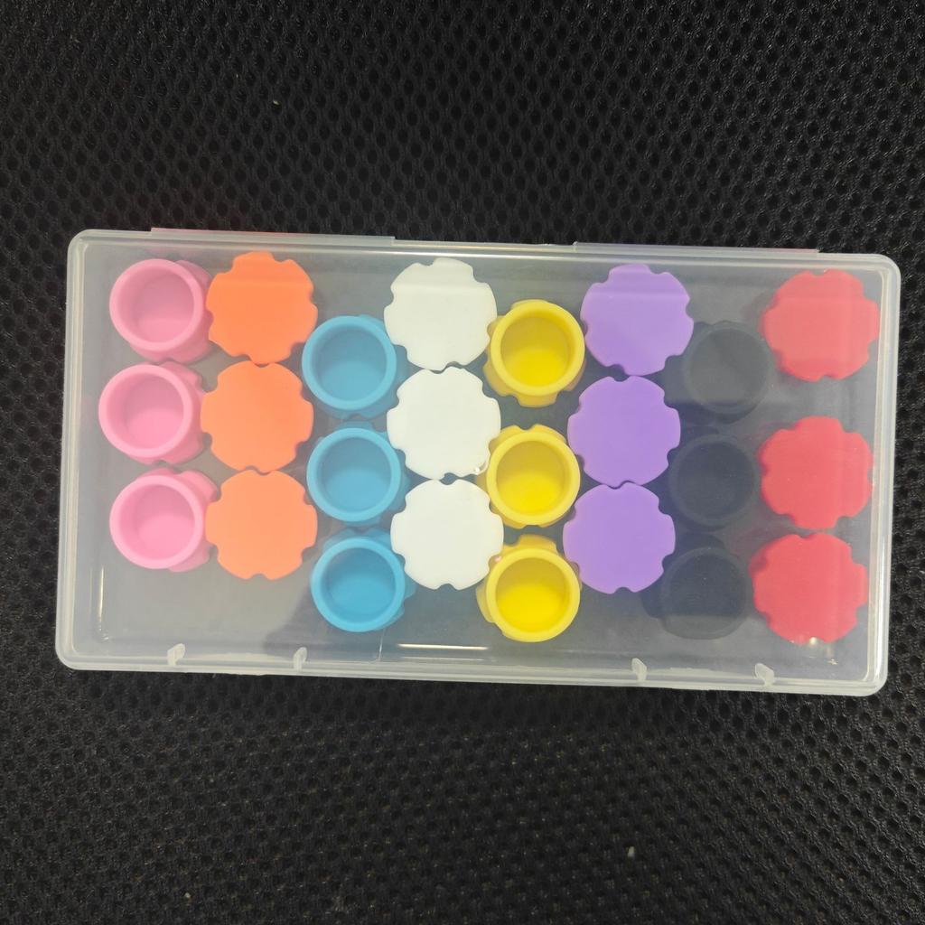 Peptide Vial Caps 3ml Glass Vials Silicone Reusable Seals Covers for 1/2/3ml Vials Fit Vial Holder Box Storage Accessories