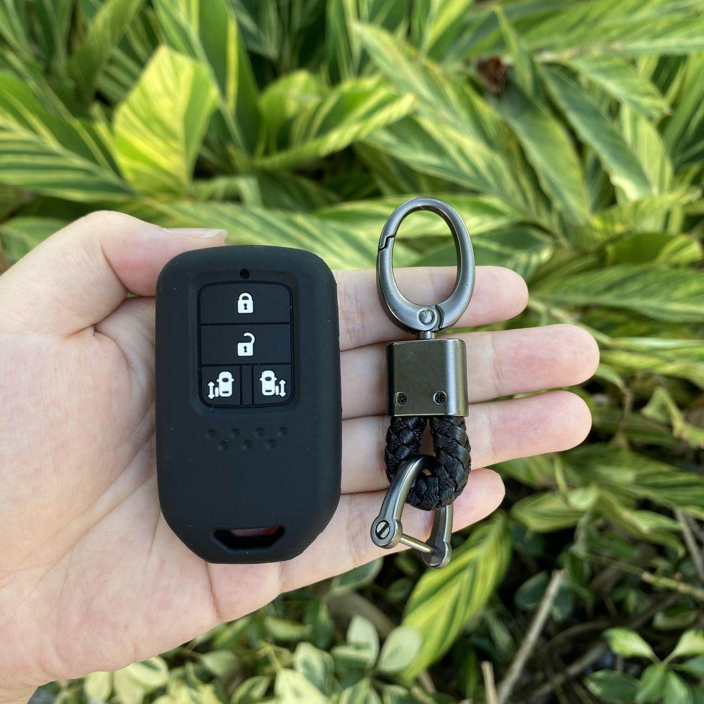 4 Tasten Silikon Auto Schlüsselanhänger Hülle Schutz Haut Halter Gummi Schale für HONDA STEPWGN Odyssey Freed Elysion MPV Schlüsselanhänger