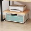 Printer Stand with Drawer Multi-Purpose Desktop Printer Stand Desktop Shelf Sturdy Desk Storage Metal Frame for Study Room