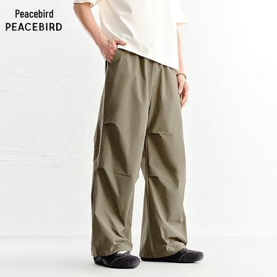PEACEBIRD Men's Summer Loose Wide-Leg Paratrooper Pants