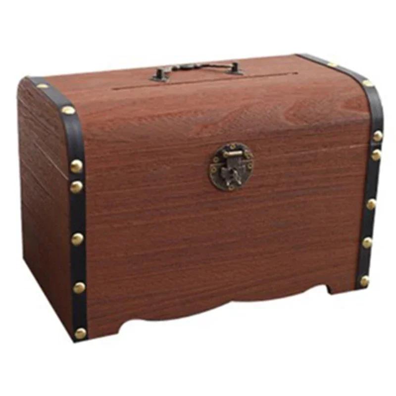 

Копилка многоцелевой органайзер с замком накопительная коробка винтажный стиль для сувениров детские подарки украшение дома свадебные безделушки