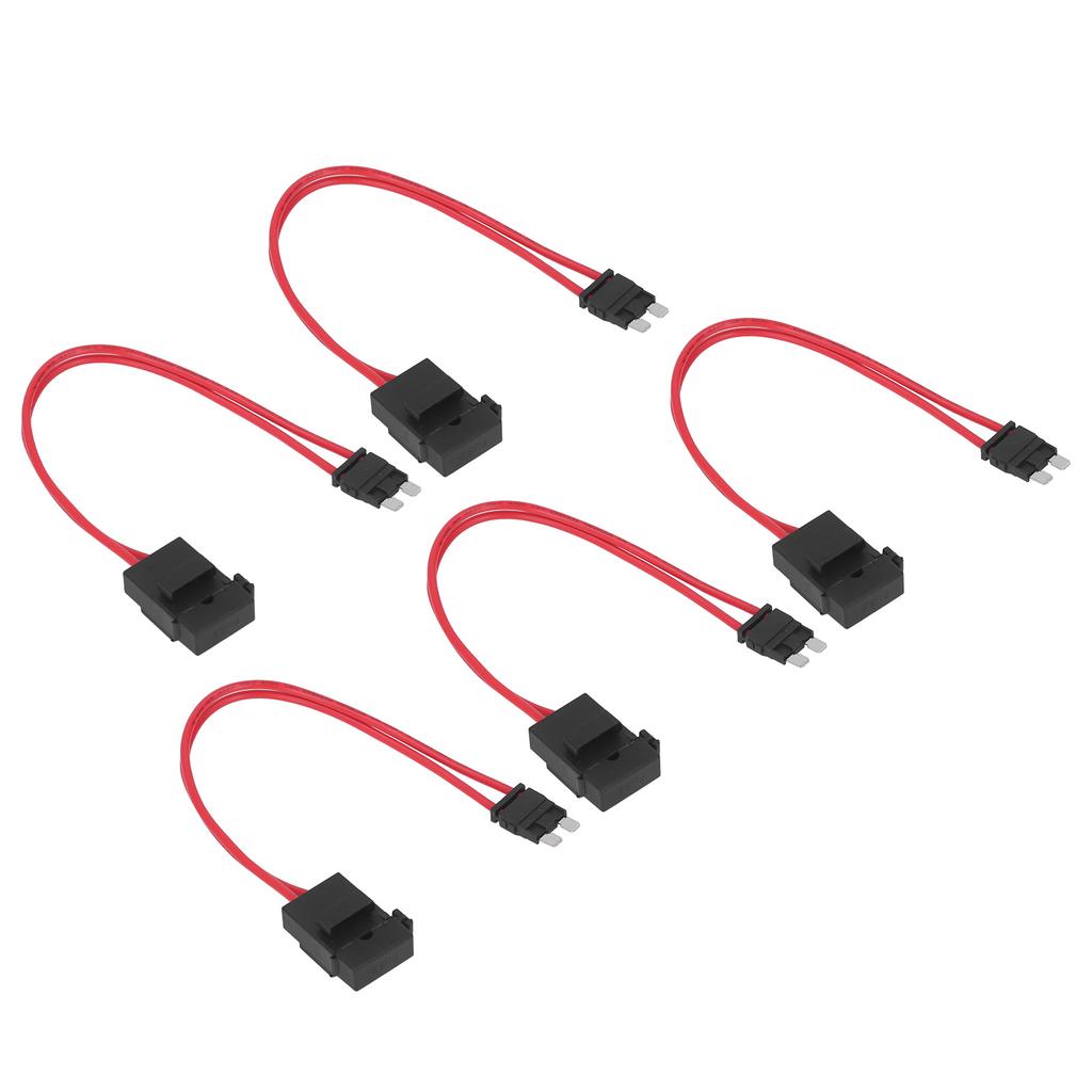 5Pcs Car Fuse Holder Connector Mini Heavy Duty Wire Extension for Vehicle ATM 20A 16AWG with 5 Fuses