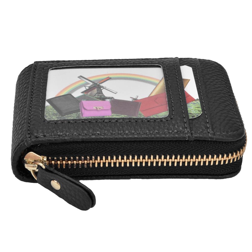 Credit Card Bag with Zipper Fashionable Mini Portable Antimagnetic ID Cards Holder Wallet