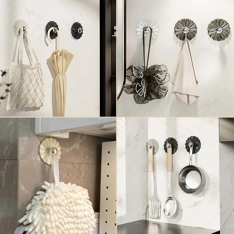 4 ks nových háčků na zeď, zavěšení na ručníky, klíčenky, silný samolepicí hák, koupelnový věšák na oblečení, kuchyňské doplňky, domácí dekorace