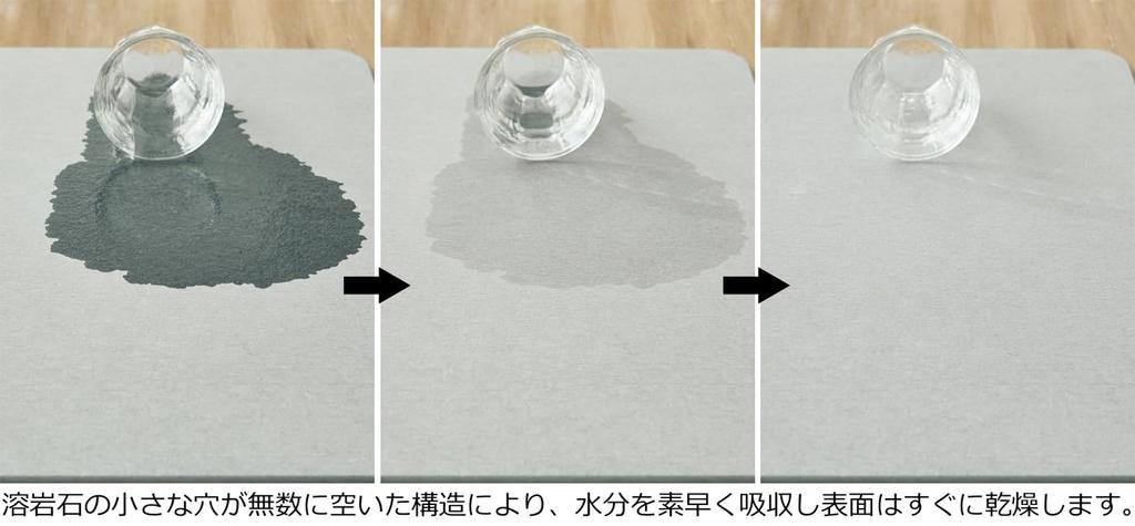 Asahipen Draining Lava Stone Dry Hard Type Width 39 X Length 29 X Thickness For Kitchen Absorbs Water Water Quick Mold Smooth Surface Plate, Board,