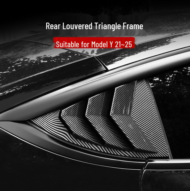 21-25 Model Y Rear Triangle Window Louver Deflector Sticker