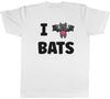 I Love Bats Unisexs TShirt Flying Nocturnal Winged Funny Vampire Tee Gift