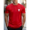 Camiseta Informal Holgada de Manga Corta con Estampado de Moda Simple para Hombre