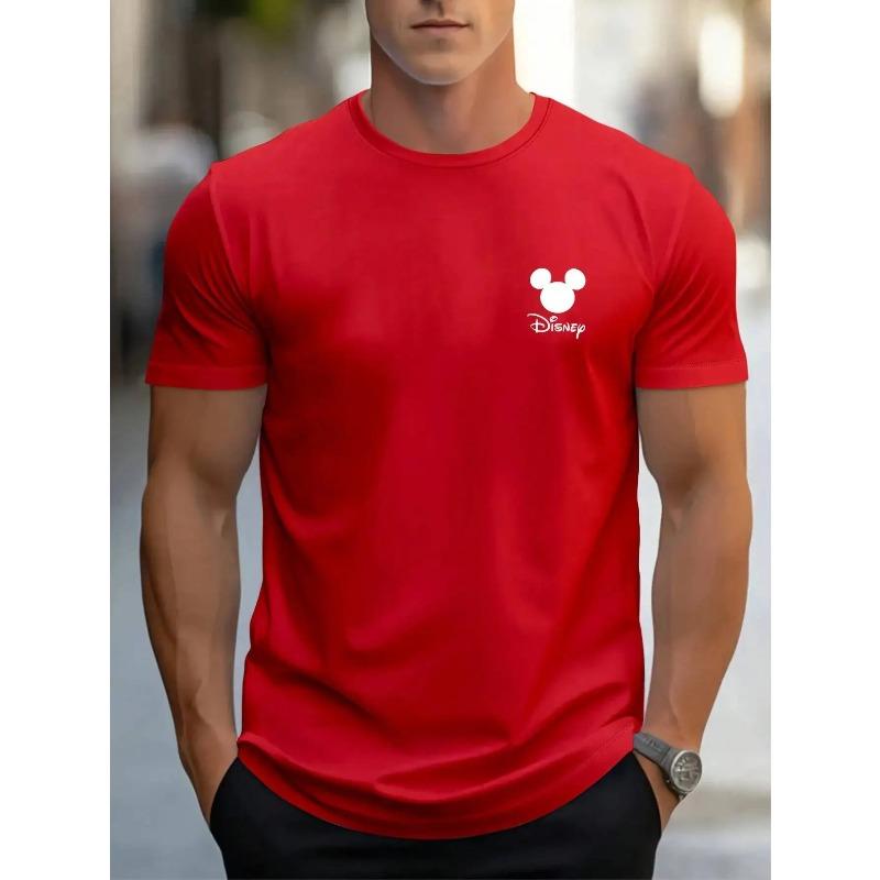 Camiseta Informal Holgada de Manga Corta con Estampado de Moda Simple para Hombre