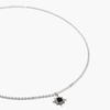 Jbans Classic Black Epoxy Shining Pendant Chain Necklace (C2503-An952_Sv)
