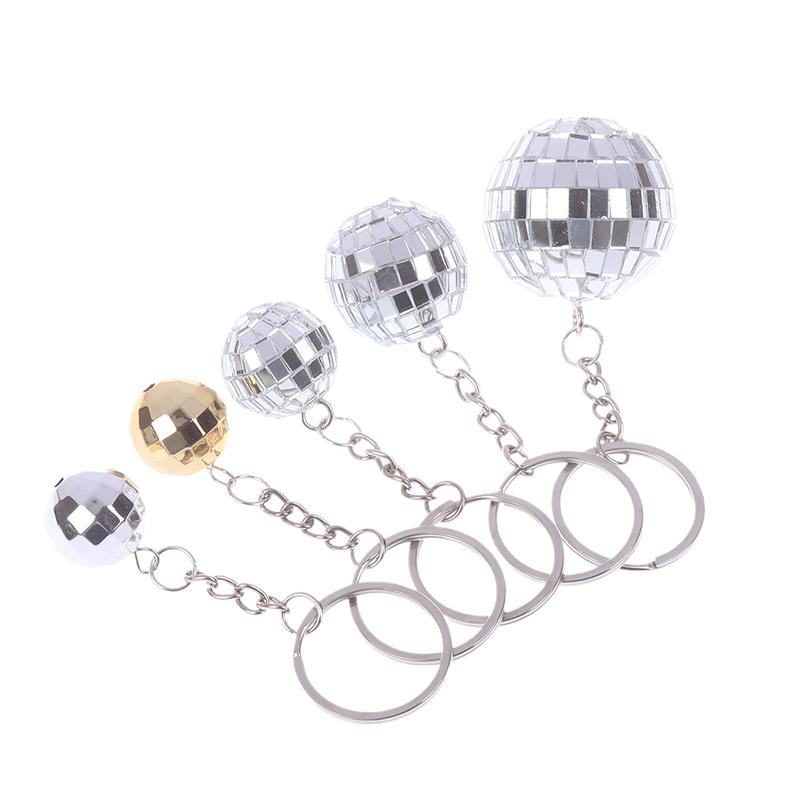 1 stk utsøkt nøkkelring anheng dekor søtt anheng dekorativ veske Disco ball nøkkelring dekorativ ball hengende
