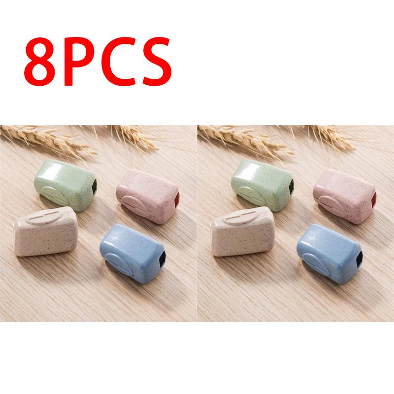 4pcs Travel Portable Toothbrush Box & Toothbrush Head Cover & Protective Cover, Hygienic Toothbrush Protector for Travel YSJ001