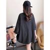 High-end Short-sleeved T-shirt for Women In Summer Mid-length Korean Style Loose Plus Size Women's Niche Half-sleeved Three-sleeved Sleeve Top