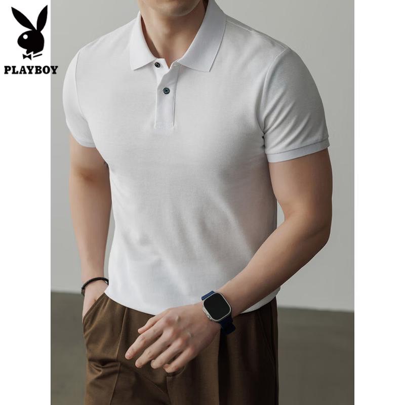 

Playboy Men s Breathable Cotton Polo Shirt 4XL 190
