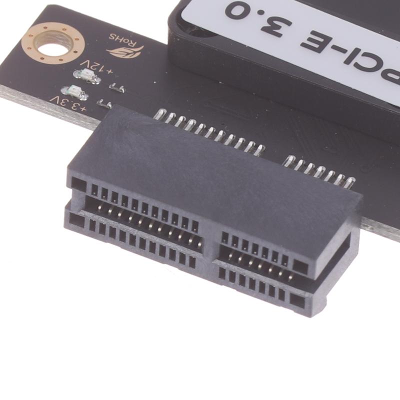 Pcie 3.0 X1 Riser Cable 90° Right Angle Extension Cable High-Speed Pci Express 1X Riser Card Ribbon Extender