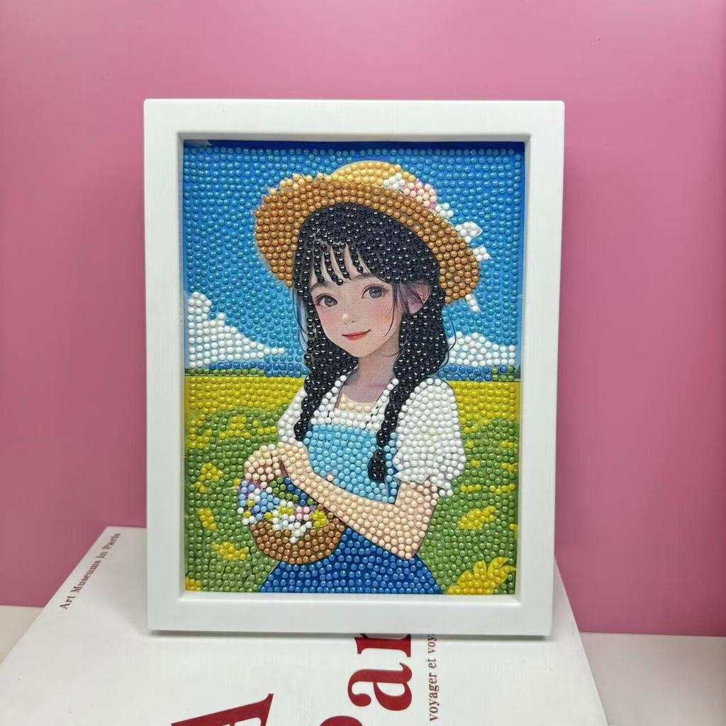 Children'S Diamond Painting Framed Handmade Diy Material Bag Sanrio Diamond Paste Painting Concentration Toy