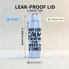 1PC I May Look Calm Funny Quote Print 750ml Color Plastic Sports Water Bottle Leakproof Flip Straw Lid Suitable for Sports Office Home Use