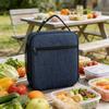 Oxford Cloth Insulated Lunch Bag With Double Shoulder Straps For Office Use