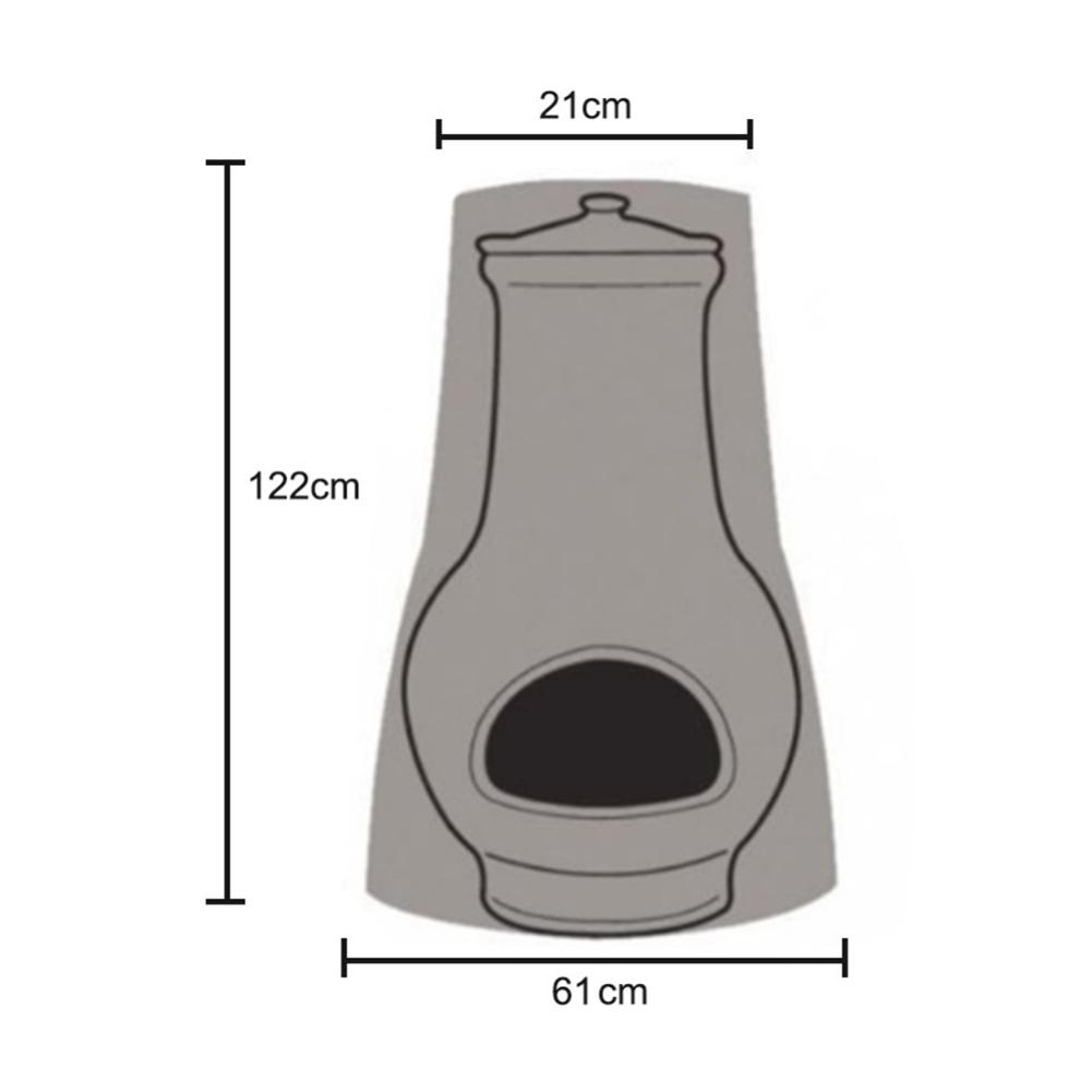 1PC Chiminea Cover, Outdoor Patio Firepit Covers, Chiminea Covers For Outside Dustproof Covers 210D Oxford Clot 122*21*61cm